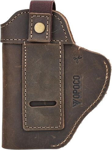 IWB/OWB Leather Holster for Glock 23/26/42/43/43X, Taurus G2/G2C/G3C, Concealed Carry Gun Holster Fits Sig P365 P320 Springfield M&P 9mm Shield Universal Leather Gun Holster for Most Size Pistols in Kuwait