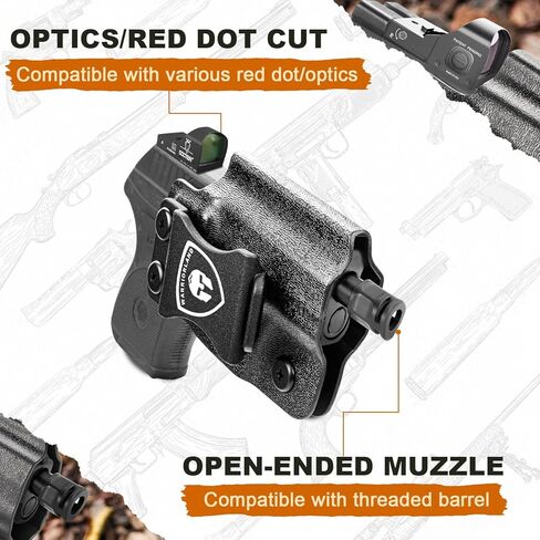 WARRIORLAND Ruger LCP MAX Holster: IWB Kydex Appendix Carry, Adj. Retention & Cant, Right/Left Hand Optional in Kuwait