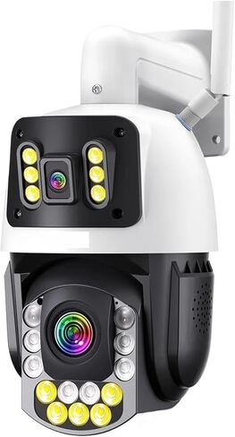 كاميرا 8MP WiFi / 4G IP معدنية للإلكترونيات والبصريات الخارجية 50X تكبير بعدسة مزدوجة PTZ Security CCTV كاميرا مراقبة فيديو (قابس أمريكي، 8MP - WiFi) in Kuwait