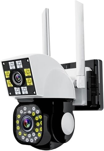 8MP/4K Pan-Tilt WiFi Security Camera with Dual Lens & Screen, AI Tracking, Outdoor/Indoor(US) in Kuwait