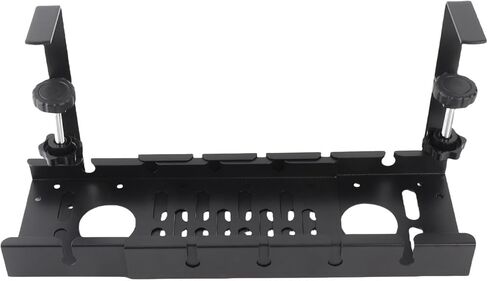 Under Desk Cable Management Tray, Adjustable Wire Organizer, Clamp Installation, Carbon Steel, 11.42 to 20.87in Expandable, for Home Office in Kuwait