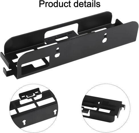 Metal Wall Mount for Switch 2 Console and Controllers, 8.9 x 2.7 x 2.0 Inches Space Saving Design with Enhanced Heat Dissipation, Easy Install Gaming Stand Holder, Black in Kuwait