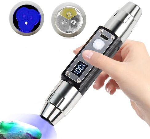 Longwave & Midwave & Shortwave UV Light Flashlight 254nm 310nm 365nm Minerals Phosphor Detector UVA UVB UVC Blacklight Jade Detection White LED Torch Lamp in Kuwait