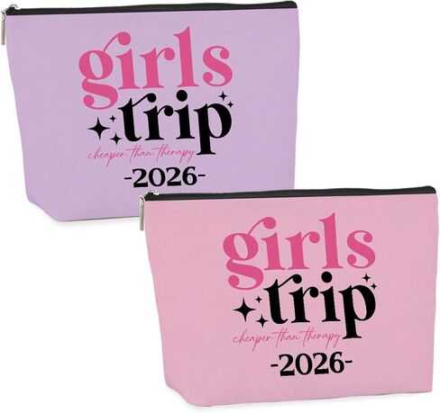 6 PCS Girls Trip Gifts Set - Makeup Makeup Cosmetic Travel Bag Kit for Women ، Bachelorette Weekend Favors ، SPA Hactions Essential in Saudi Arabia