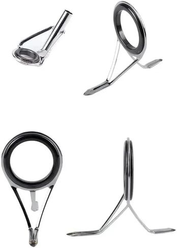 6pcs Stainless Steel Fishing Rod Guide Repair Kit - Tip Top & Circle Eye Ring Replacement Set for Rod Guide Wire Loop Repair in Kuwait