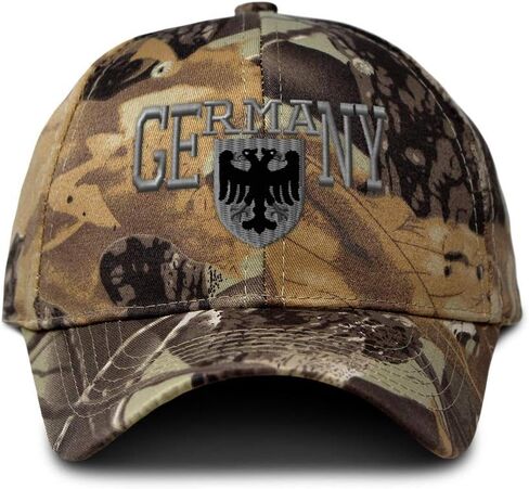 Camo Baseball Cap German Eagle Deutschland B Embroidery Cotton Strap Closure in Kuwait