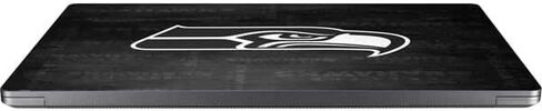 Skinit Laptop Decal Skin Compatible with Universal Laptop 17in (13.8 x 10in) - Officially Licensed NFL Seattle Seahawks Black & White Design in Kuwait