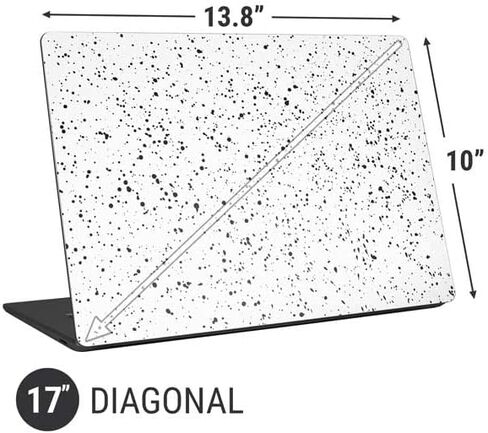 Skinit Laptop Decal Skin Compatible with Universal Laptop 17in (13.8 x 10in) - Skinit Originally Designed White Speckle Design in Kuwait