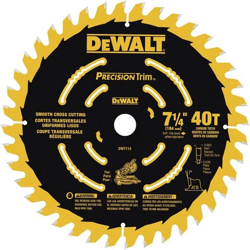 DEWALT DW7116PT DEWALT DW7116PT 60T شفرة منشار ميتري دقيقة، 7-1/4 بوصة in Saudi Arabia