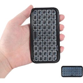 Wireless Keyboard Super Mini Bluetooth Keyboard with Backlight Wired & Bluetooth Dual Mode Rechargeable Silent Portable Compact Pocket Slim Handheld Keypad for Laptop PC Notebook Tablet Smartphone in Kuwait
