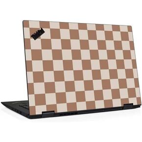 Skinit Decal Laptop Skin Compatible with Thinkpad X1 Yoga (3rd Gen 2018) - Officially Licensed Skinit Originally Designed Neutral Checkered Design in Kuwait