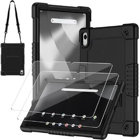لـ Walmart Onn 11 بوصة Tablet Pro 2024 Model Case / Onn 11 بوصة Tablet Pro (100146660) 2024 حافظة صديقة للأطفال مع حامل حزام الكتف قطعتين واقي شاشة من الزجاج المقوى (أسود + قطعتين) in Kuwait