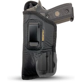 حافظة هيوستن غون هولسترز IWB للمسدسات كاملة الحجم، جلد بني صديق للبيئة، يناسب Ruger 57، Beretta 92FS، Canik TP9 SFX، Glk 20 21 34 47، SIG P320 X5، Walther PPQ M2، حزام الخصر الداخلي in Kuwait