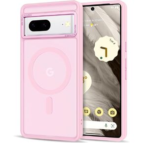 Anuck Case for Google Pixel 7 Pro Case Magnetic Phone Case Compatible with MagSafe, Translucent Matte Back Soft TPU Bumper Hard Slim Shockproof Protective Men Women Cover for Pixel 7 Pro 6.7" - Black in Saudi Arabia
