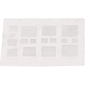 Jeffergarden 0.3 مم 0.35 مم 0.4 مم 0.5 مم Bga Heat Stencils قالب استنسل عالمي للهاتف، ملحقات إصلاح رقائق Ic متعددة الوظائف، شبكة إعادة عمل Bga، قوالب فولاذية، لحام شبكي من القصدير in Kuwait