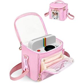 Camera Case Compatible with Polaroid Now 2nd/3rd Instant Camera, Crossbody Camera Carrying Bag with Easy Photo Window & Adjustable Strap,Pink in Saudi Arabia