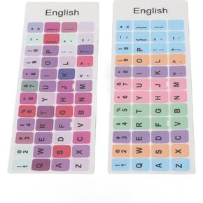 Colorful English Language Keyboard Stickers for Laptop Desktop PC Keyboards (E) in Saudi Arabia