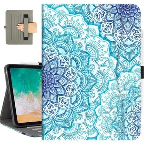 Vimorco Case for iPad (A16) 11th Generation 11 inch (2025),for iPad 10th Gen 10.9 inch (2022), Pencil Holder&Hand Strap&Card Pocket,Adjustable Protector Folio Cover,Auto Wake/Sleep,Green Mandala in Saudi Arabia