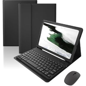 حافظة لوحة مفاتيح لجهاز Samsung Galaxy Tab S10 Lite S10 FE S9 FE 10.9 بوصة S9 11 بوصة، ماوس ولوحة مفاتيح لاسلكية قابلة للفصل، حافظة رفيعة مع فتحة قلم للكمبيوتر اللوحي Tab S10 Lite. (لون القرنفل) in Kuwait