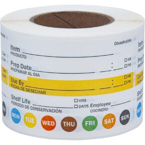 L LIKED Dissolvable Food Labels 2"x 3"No Residue Food Storage Labels for Kitchen，Washable Mason Jar Labels, Bottle Labels Easy to Write -500 Labels(Matte White）… in Kuwait
