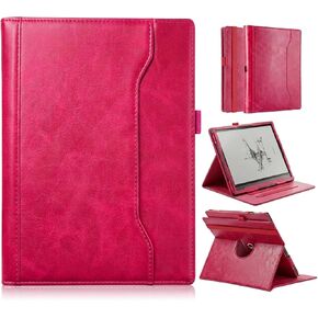 حافظة لجهاز 10.3 بوصة Boox Note Air 5 C (2025)/ Note Air4 C/Note Air3 C/ Air3 B/W غطاء حامل دوار 360 درجة مع حامل قلم/حزام يد غطاء حامل للنوم/الاستيقاظ التلقائي، أسود وبني in Kuwait