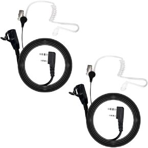 Walkie Talkies Earpiece with Mic PTT 2 Pin Acoustic Tube Headset Ear Piece Compatible with Baofeng UV-5R BF-888S Retevis H-777 RT21 RT22 Arcshell AR-5 Kenwood 2 Way Radio, Pack of 2 in Kuwait