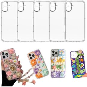 Stino 5 Pack Phone Junk Case for iPhone 13 14 15 16، حافظات شفافة كريستالية شفافة مزخرفة بتصميم مخصص (لهاتف iPhone 16) in Kuwait