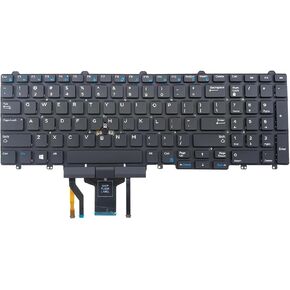 Replacement Keyboard Backlight for Dell Latitude E5550 E5570 5580 5590 5591, Precision 3510 3520 7510 7520 7710 7720 Series Laptop with Pointer US Layout Back Light Laptop Keyboard in Saudi Arabia