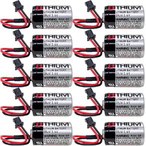 (10 عبوات) بطارية ليثيوم JZSP-BA01 ER3V 3.6V 1000mah PLC لجهاز Toshiba ER3V/3.6V مع قابس in Kuwait