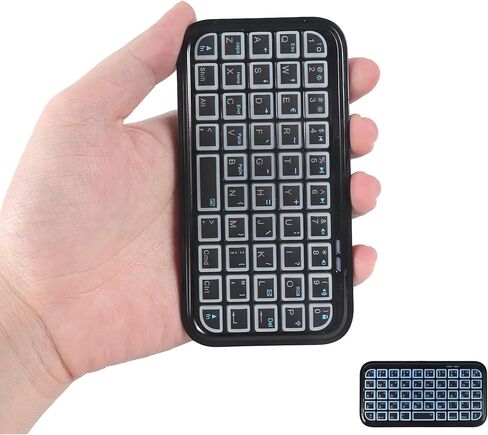 Wireless Keyboard Super Mini Bluetooth Keyboard with Backlight Wired & Bluetooth Dual Mode Rechargeable Silent Portable Compact Pocket Slim Handheld Keypad for Laptop PC Notebook Tablet Smartphone in Kuwait