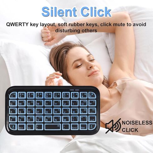 Wireless Keyboard Super Mini Bluetooth Keyboard with Backlight Wired & Bluetooth Dual Mode Rechargeable Silent Portable Compact Pocket Slim Handheld Keypad for Laptop PC Notebook Tablet Smartphone in Kuwait
