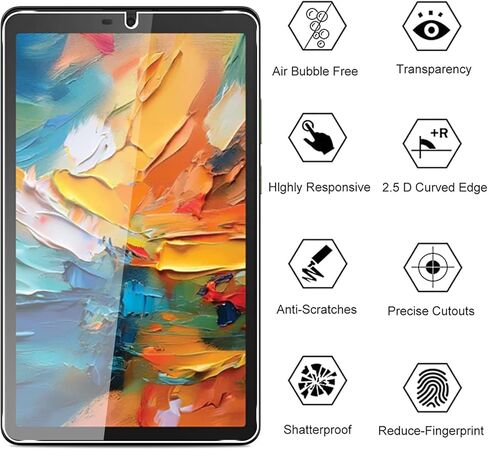 Murmure [2 Pack Screen Protector for TCL Tab 8 NXTPAPER 5G, 9H Hardness [HD Clarity] Anti-Scratch Tempered Glass Screen Film,Easy Installation,Bubble Free in Kuwait