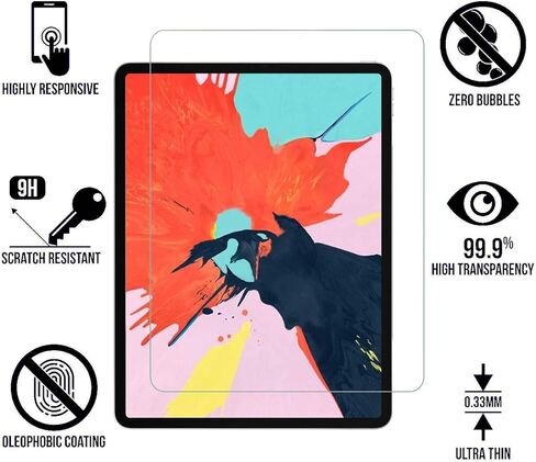 Kepuch 2 Pack Tempered Glass Screen Protector Transparent for Samsung Galaxy Tab A 10.1 T580N T585C in Kuwait