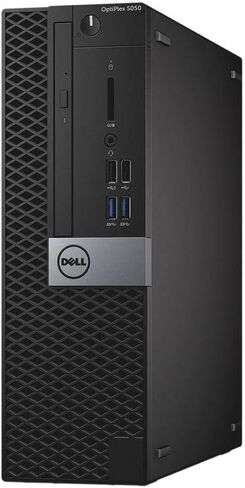 كمبيوتر مكتبي Dell Optiplex 5050 SFF، Core i5-6500 3.2 جيجا هرتز، ذاكرة وصول عشوائي 8 جيجا، 256 جيجا SSD، لوحة مفاتيح وماوس، منافذ عرض، HDMI، RJ-45، Windows 11 Pro (متجدد) in Kuwait