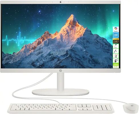 كمبيوتر مكتبي HP 21.5 بوصة FHD الكل في واحد 2026، وحدة معالجة مركزية Intel 4-Core، ذاكرة وصول عشوائي 16 جيجابايت، تخزين 128 جيجابايت، كاميرا ويب مدمجة/ميكروفون/واي فاي/بلوتوث، USB-A/C/HDMI، RJ-45، لوحة مفاتيح وماوس، Windows 11 Home، LE Bundle in Kuwait