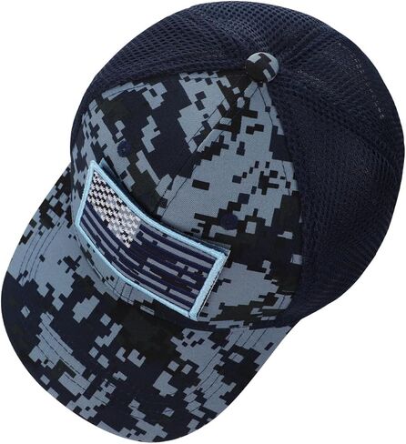 American Flag USA Trucker Hat for Women Men Camo Adjustable Patriotic Baseball Cap Summer Mesh Sun Visor Dad Hat in Saudi Arabia