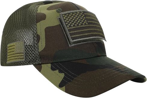 American Flag USA Trucker Hat for Women Men Camo Adjustable Patriotic Baseball Cap Summer Mesh Sun Visor Dad Hat in Saudi Arabia