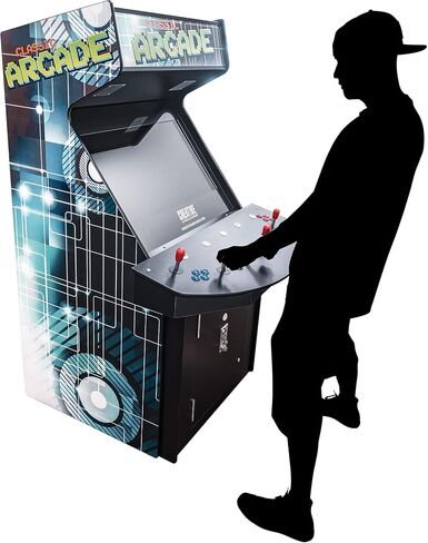 Creative Arcades آلة الألعاب التجارية ذات الحجم الكامل | 4 لاعب | 3500 لعبة | شاشة LCD مقاس 32 بوصة | 4 عصا تحكم Sanwa | كرة التتبع | يتضمن مقعدين | ضمان لمدة 3 سنوات in Kuwait