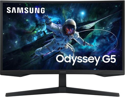 حزمة شاشة الألعاب المنحنية Samsung Odyssey G55C مقاس 27 بوصة QHD 1000R مع Tech Smart USA Elite Suite 18، وكابل HDMI 2X 4K وحزمة حماية حصرية لمدة 26 شهرًا من Deco Gear CPS (BEACH-CPS-26M500) in Kuwait