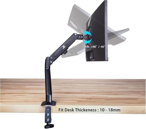 HP 24" Series 3 Pro 24" FHD Computer Monitor (1920x1080), 100Hz Anti-Glare Display, HDMI, VESA Mount, Black, Bundle with dockztorm hub and Ergoflexy EFX-1-1 Desk Mount Monitor Arm in Kuwait