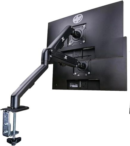 HP 24" Series 3 Pro 24" FHD Computer Monitor (1920x1080), 100Hz Anti-Glare Display, HDMI, VESA Mount, Black, Bundle with dockztorm hub and Ergoflexy EFX-1-1 Desk Mount Monitor Arm in Kuwait