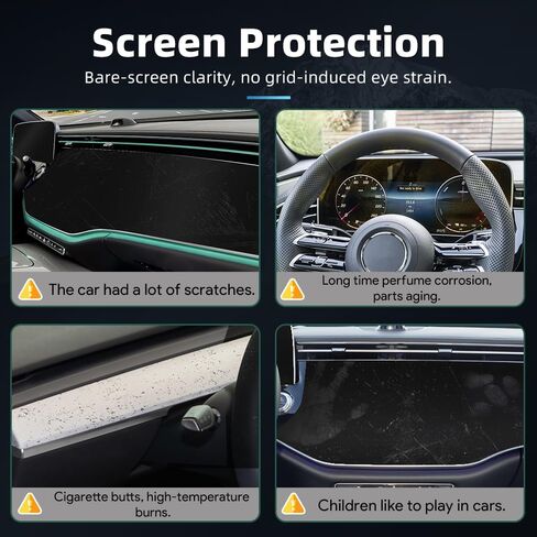 Screen Protector for 2024-2025 Mercedes-Benz E-Class Anti-Fingerprint & Glare Tempered Glass GPS Navigation Touchscreen Protective Film in Kuwait