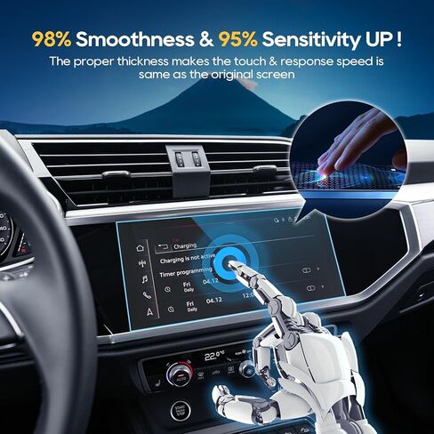 LFOTPP For 2025 Audi Q3 Screen Protector - 2019-2025 Q3 (Premium/Premium S line/Premium Plus/Premium Plus S line) 10.1 inch Touchscreen [ClarityHD+] Anti Fingerprint 9H Glass* in Kuwait