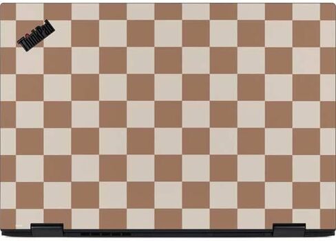 Skinit Decal Laptop Skin Compatible with Thinkpad X1 Yoga (3rd Gen 2018) - Officially Licensed Skinit Originally Designed Neutral Checkered Design in Kuwait