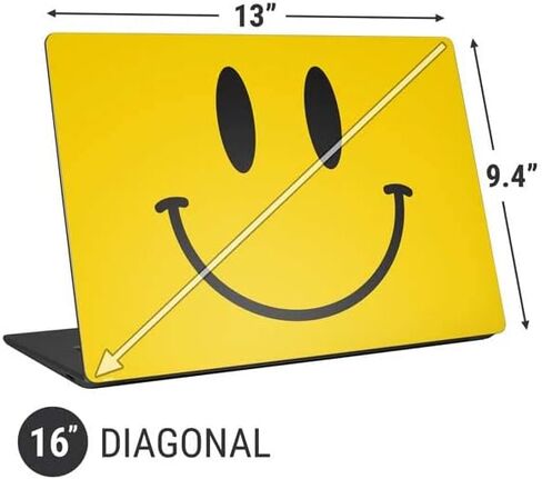 ملصق Skinit للكمبيوتر المحمول متوافق مع الكمبيوتر المحمول العالمي مقاس 16 بوصة (13 × 9.4 بوصة) مصمم في الأصل بتصميم وجه سعيد in Kuwait