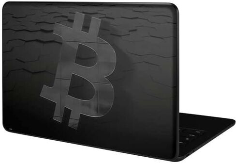 Skinit Decal Laptop Skin Compatible with Google Pixelbook Go - Officially Licensed Skinit Originally Designed Bitcoin Textured Logo Design in Kuwait