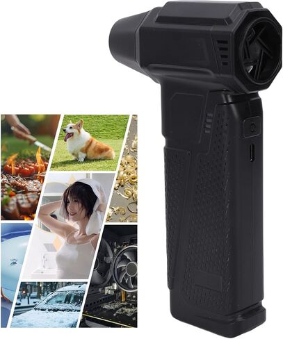 Compressed Air Duster, 130000RPM 4 Speed Adjustable Portable Dust Blower with LED Light, for Keyboard Laptop Car Interior in Kuwait