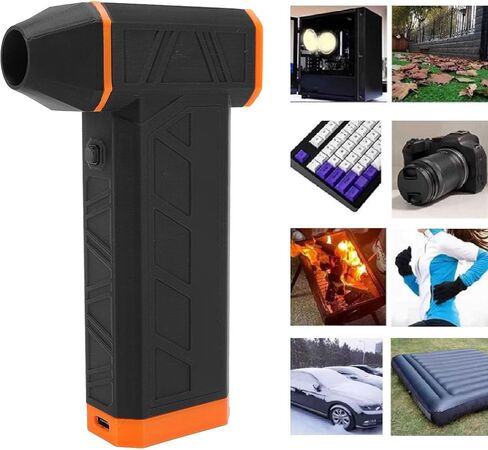 EBTOOLS Compressed Air Duster, 140000RPM Electric Air Blower with 3 Gears Adjustable and 8000mAh Rechargeable Battery, for PC Keyboard Car House Outdoor Cleaning in Kuwait