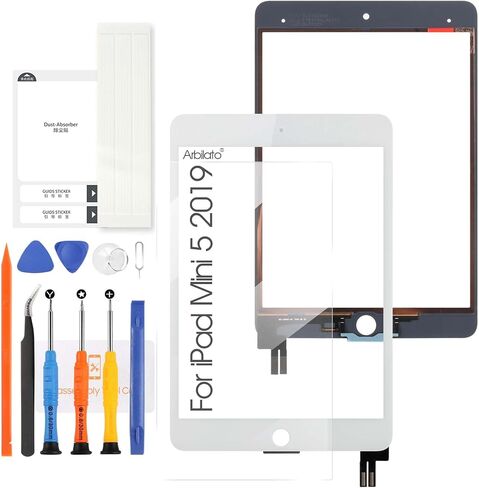 Screen for iPad Mini 5 5th Gen 2019 Screen Replacement for iPad Mini 5th Gen 7.9 Inch Tablet Touch Screen A2126,A2124 Touch Digitizer Repair Parts Without Home Button(No LCD (Black) in Kuwait