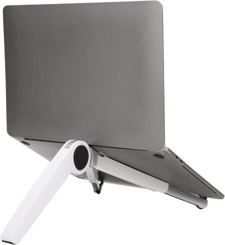 Laptop Stand Adjustable Ergonomic Computer Holder Portable Foldable Aluminum Alloy Bracket for Office Home Use White in Kuwait